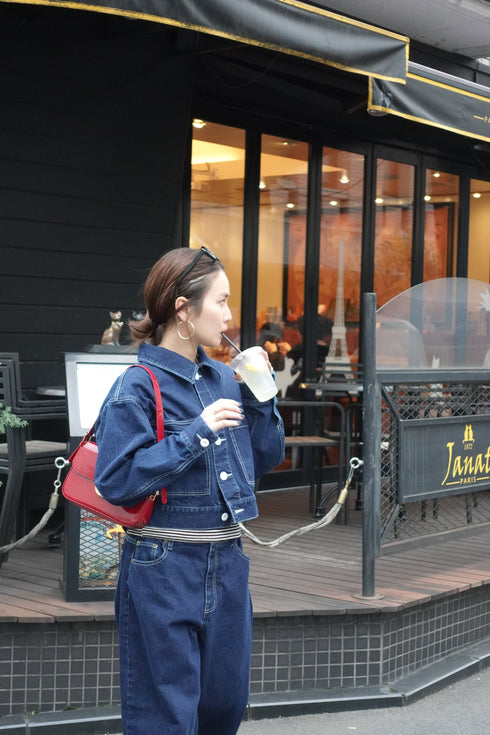 ホワイトボタンデニムJK